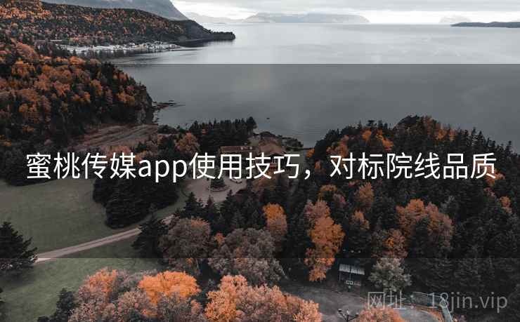 蜜桃传媒app使用技巧，对标院线品质